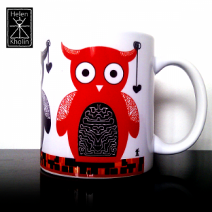 owl art mug kunstkrus helenkholin