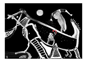 postkort 2017 helen kholin illustrationer illustrations create together kosmiske kunst art kunst stjerneregn