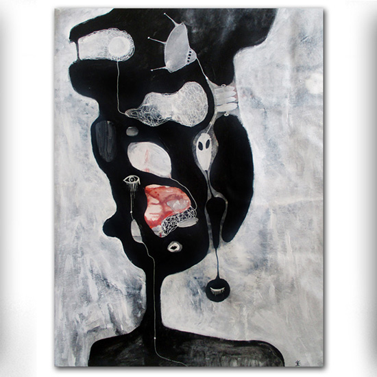 UFO nr 6 abstrakte malerier til salg helen kholin abstract paintings for sale