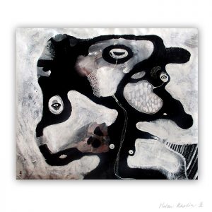 4 UFO 4 kosmiske kunst 50×60 cm helen kholin sold art abstrakte malerier solgt painting