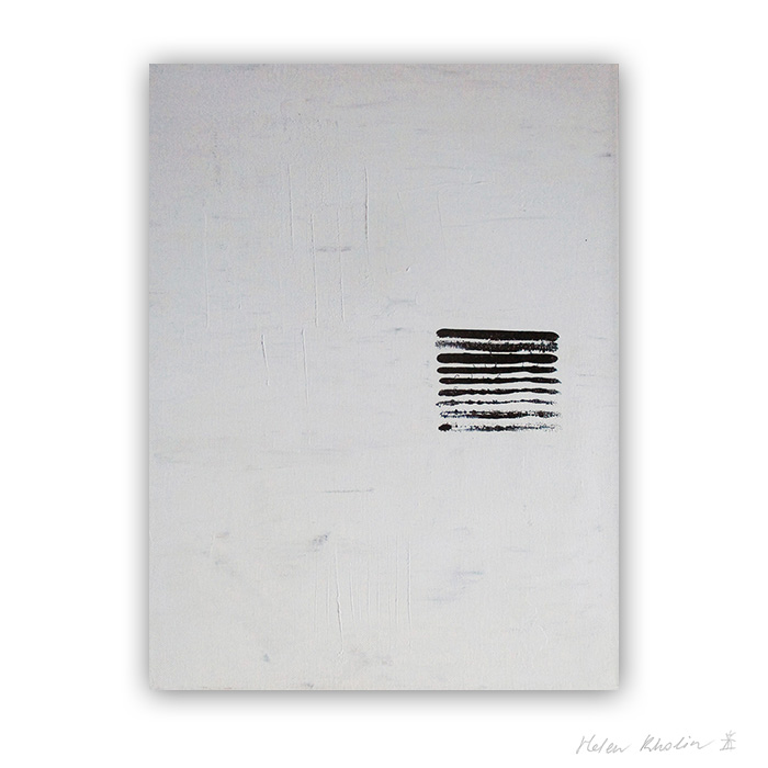 3 Untold words hvid og sort malerier black and white painting helen kholin