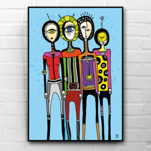 10-aliens-friends-ufo-love-kunsttryk-print-med-kunst-ufoprint-art-prints-boligkunst-helen-kholin