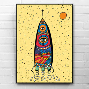 11-fly-on-a-space-rocket-ufo-love-kunsttryk-print-med-kunst-ufoprint-art-prints-boligkunst-helen-kholin