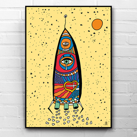 11-fly-on-a-space-rocket-ufo-love-kunsttryk-print-med-kunst-ufoprint-art-prints-boligkunst-helen-kholin